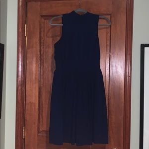 Plain blue dress